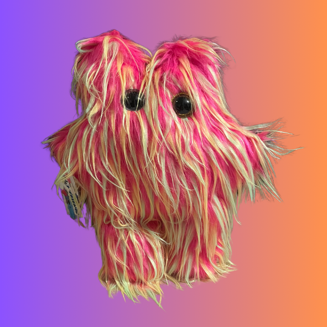 Shaggy Pink Stuffie with Green Tips – DJ+FRIENDS