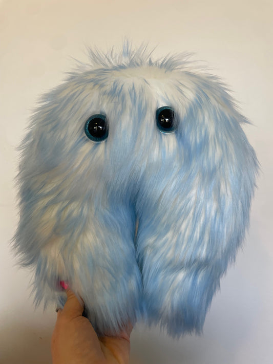Fluffy Baby Blue and White Ombre Stuffie